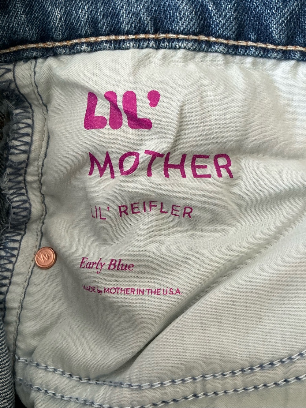 NWT MOTHER SUPERIOR Jeans Lil’ Mother Lil’ Reifler Early Blue Size 31 - Picture 14 of 15